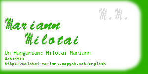 mariann milotai business card